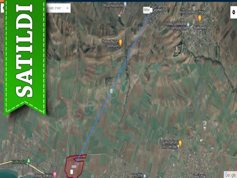 Tekirdağ Marmaraereğli Çeşmeli Mah Satılık Arsa , 148 m2 Denize Yakın 