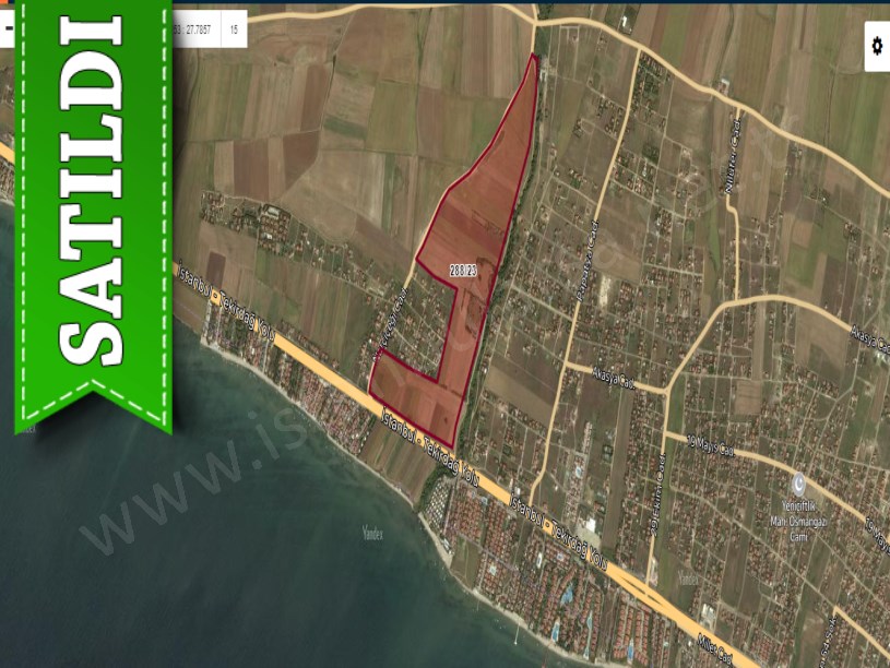 Tekirdağ Marmaraereğli Çeşmeli Mah Satılık Arsa , 400 M2 Otobana Cephe