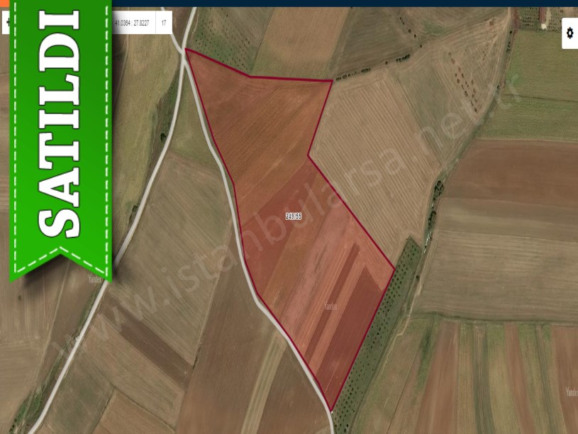 Tekirdağ Marmaraereğli Çeşmeli Mah Satılık Arsa , 420 M2 Yolu Var Hisseli 