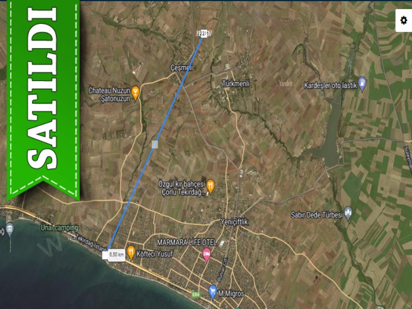 Tekirdağ Marmaraereğli Çeşmeli Mah Satılık Arsa , 764 M2 Yolu Var 
