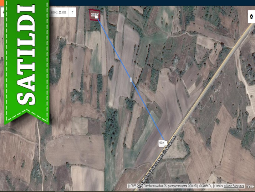 Edirne Lalapaşa Süleymandanişmentte Satılık Tarla , 1,326 m2 Müstakil 