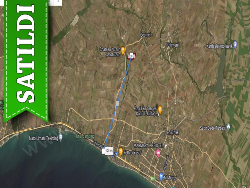 Tekirdağ Marmaraereğli Çeşmeli Mah Satılık Arsa , 164 M2 Yolu Var Evlere Yakın
