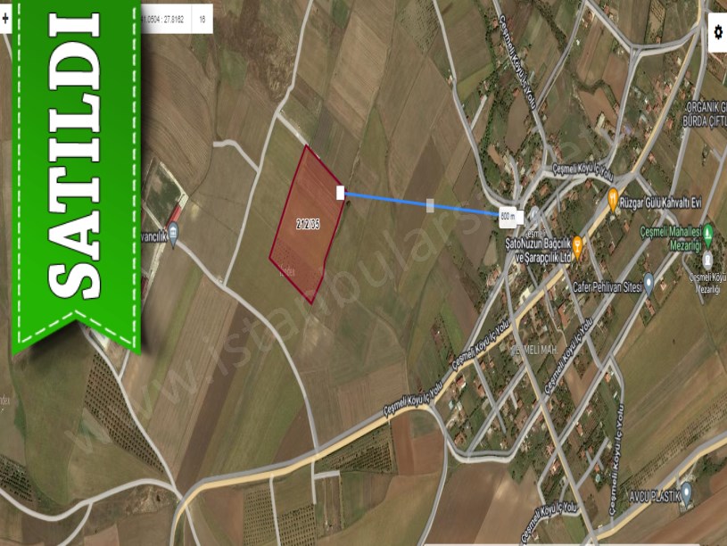 Tekirdağ Marmaraereğli Çeşmeli Mah Satılık Arsa , 222 M2 Hisseli Yolu Var