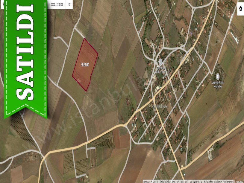 Tekirdağ Marmaraereğli Çeşmeli Mah Satılık Arsa , 222 M2 Hisseli Yolu Var