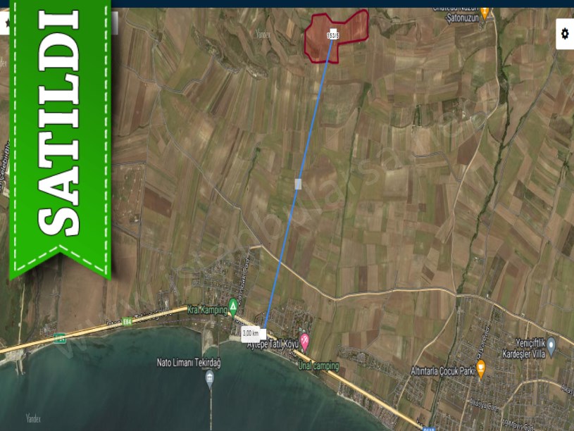 Tekirdağ Marmaraereğli Çeşmeli Mah Satılık Arsa , 270 M2 Yolu Mevcut 
