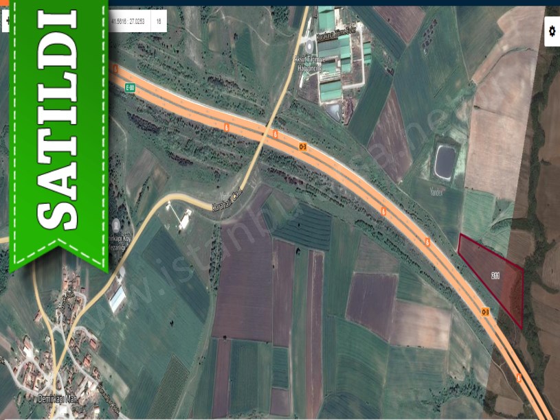 Kırklareli Babaeski Demirkapı Köyünde Satılık Tarla , 26,293 m2 Otobana Cephe 