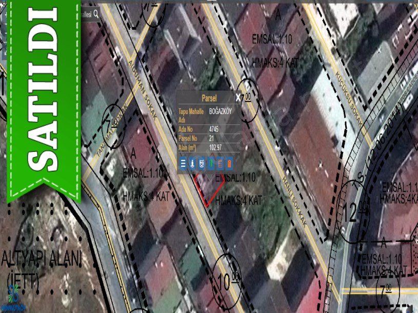 Arnavutköy Boğazköyde Satılık Arsa , 103 M2 4 Kat İmarlı Müstakil