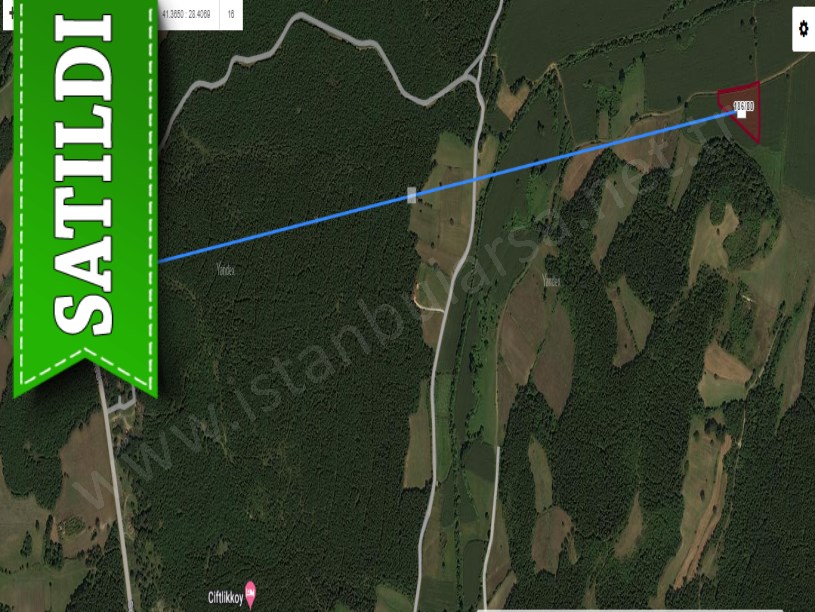Çatalca Çiftlikköyde Satılık Arsa , 305 M2 Yolu Var Hisseli 