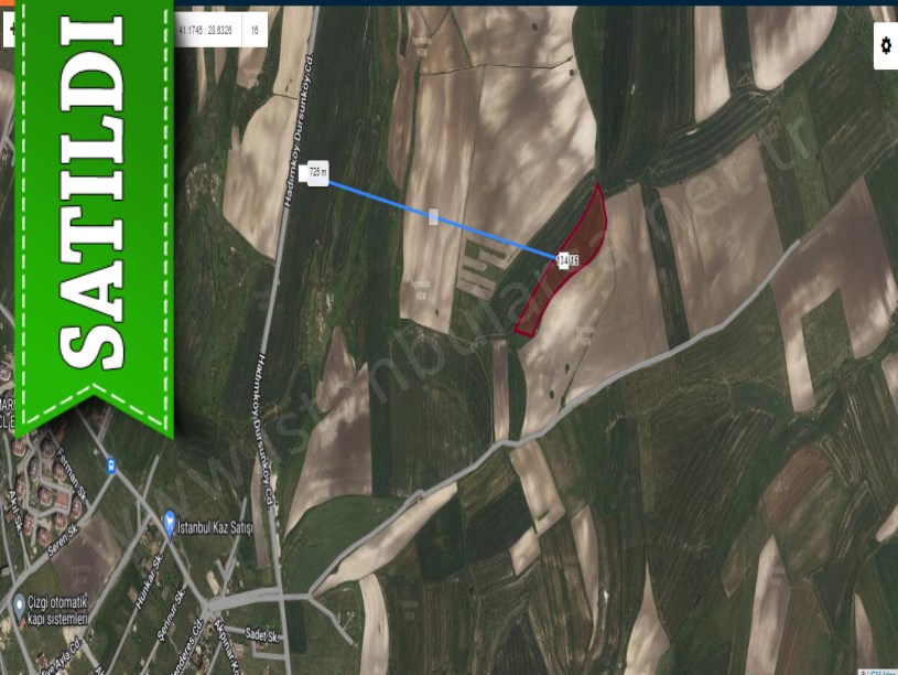 Arnavutköy Dursunköyde Satılık Arsa , 2,614 M2 Yolu Var İmarlı