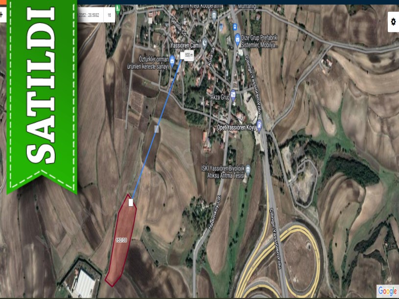 Arnavutköy Yassıörende Satılık Arsa , 445 m2 Hisseli Yolu Var