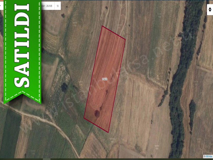 Edirne Uzunköprü Küçükdanişmentte Satılık Tarla , 11,370 M2 Müstakil Yolu Var