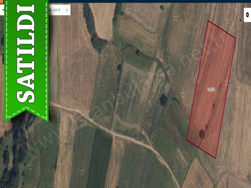 Edirne Uzunköprü Küçükdanişmentte Satılık Tarla , 11,370 M2 Müstakil Yolu Var