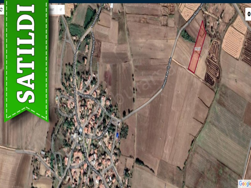Edirne Uzunköprü Gemici Köyünde Satılık Tarla , 3,992 m2 Merkezde Yolu Var 
