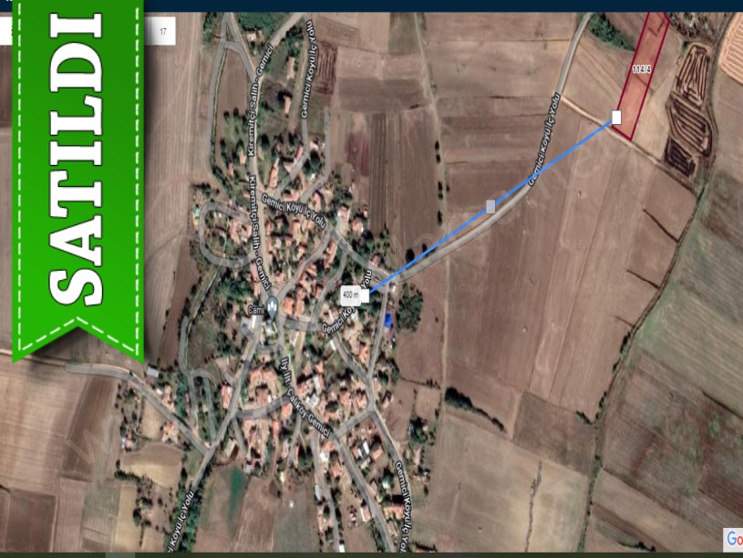 Edirne Uzunköprü Gemici Köyünde Satılık Tarla , 3,992 m2 Merkezde Yolu Var 