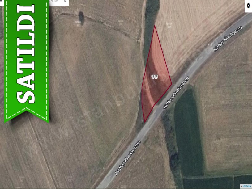 Edirne Uzunköprü Kurtbey Köyü Satılık Tarla , 1 Dönüm Asfalt Cephe Müstakil