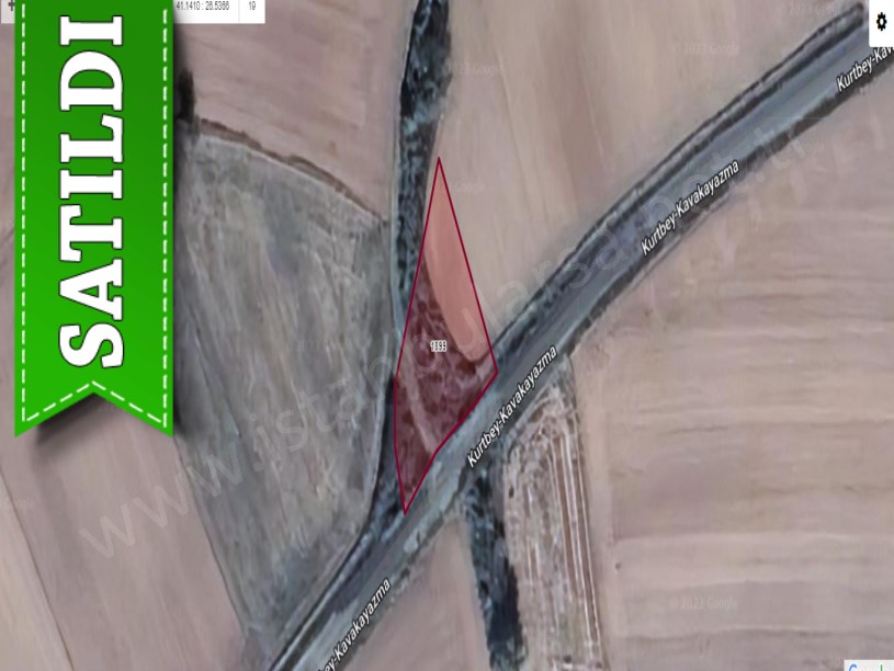 Edirne Uzunköprü Kurtbey Köyü Satılık Tarla , 1 Dönüm Asfalt Cephe Müstakil