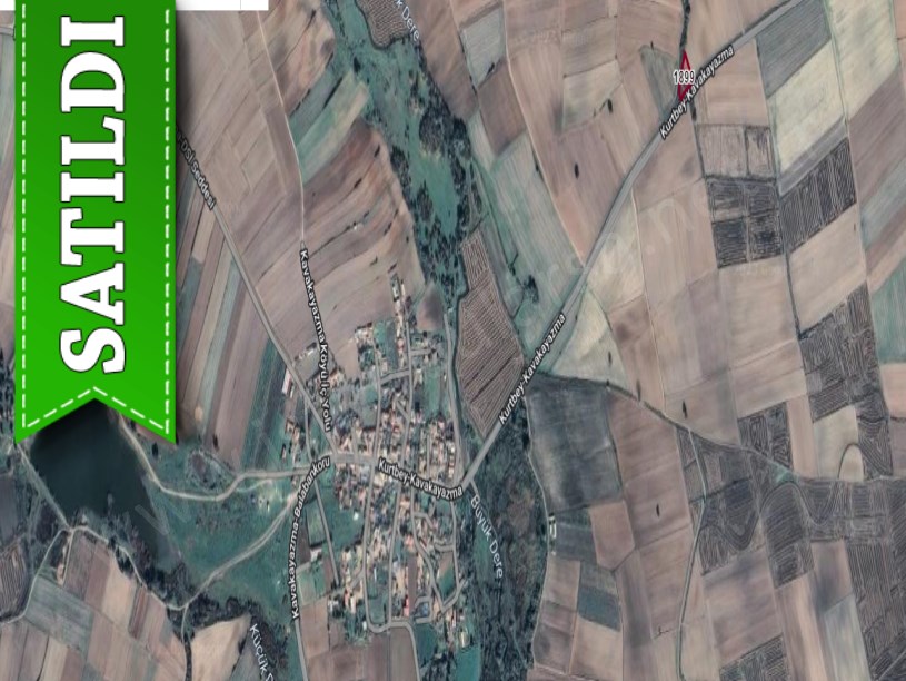 Edirne Uzunköprü Kurtbey Köyü Satılık Tarla , 1 Dönüm Asfalt Cephe Müstakil