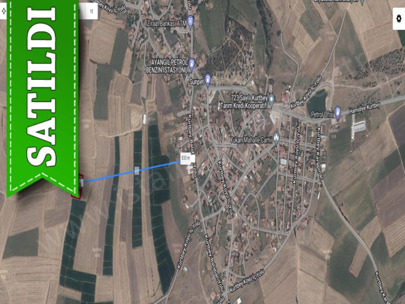 Edirne Uzunköprü Kurtbey Köyü Satılık Tarla , 3,658 M2 Müstakil Yolu Var