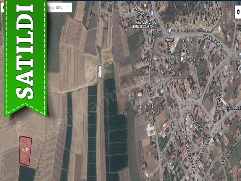 Edirne Uzunköprü Kurtbey Köyü Satılık Tarla , 3,658 M2 Müstakil Yolu Var