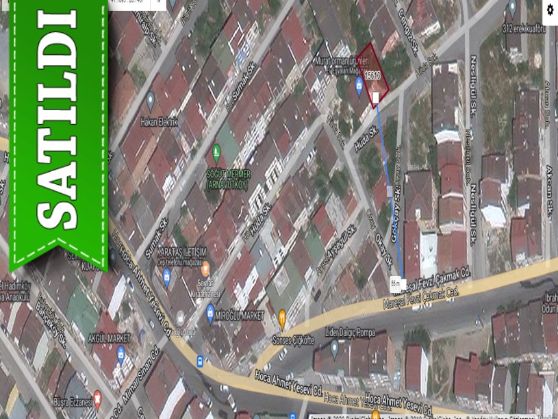 Arnavutköy Anadolu Mah, Satılık Arsa , 168 m2 Müstakil 2 Kat İmarlı