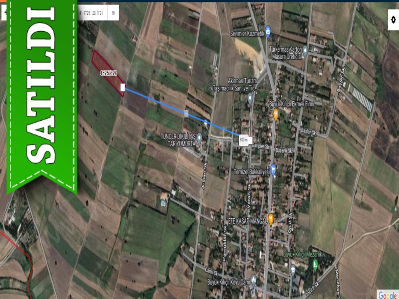 Silivri Büyükkılıçta Satılık Arsa , 305 M2 Yolu Var Muvafakatnameli