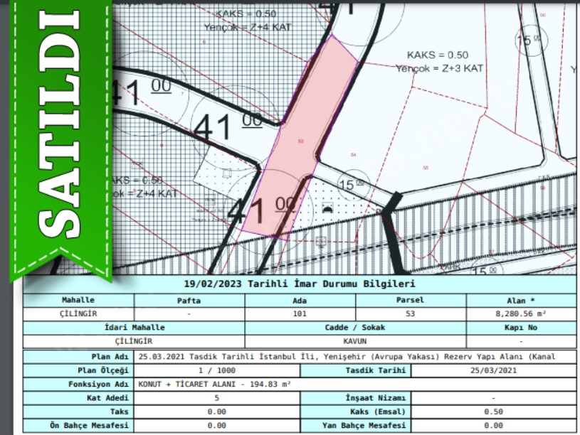 Arnavutköy Çilingirde Satılık Arsa , 250 m2 Yolu Var Evlerin Yakını