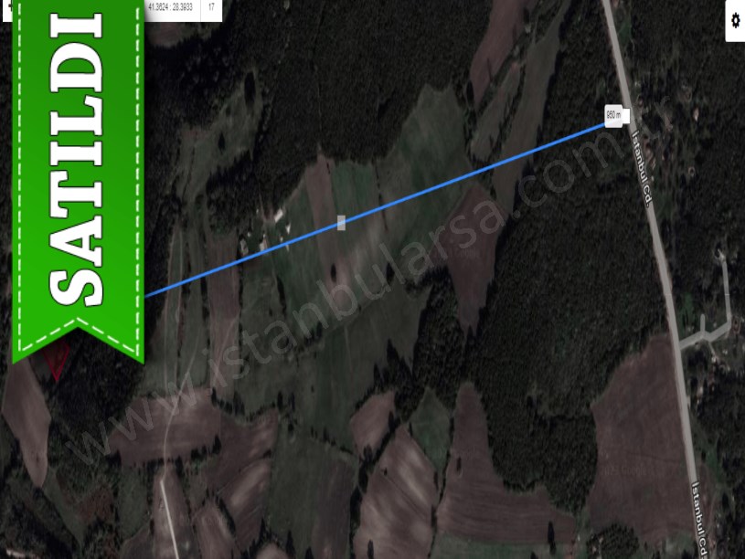 Çatalca Çiftlikköyde Satılık Tarla , 2,413 m2 Müstakil Yolu Var