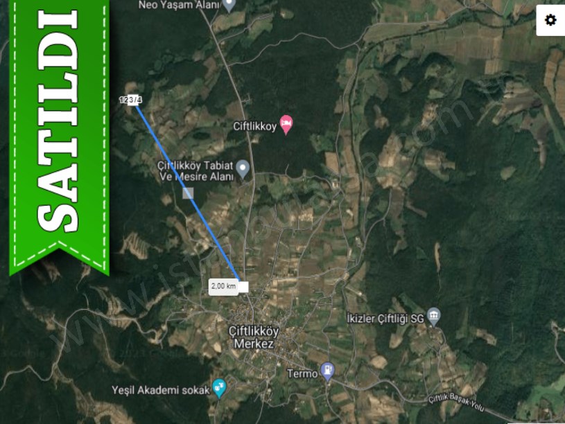 Çatalca Çiftlikköyde Satılık Tarla , 2,413 m2 Müstakil Yolu Var