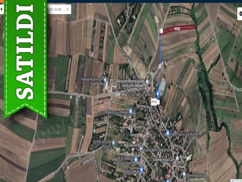 Silivri Seymende Satılık Arsa , 531 m2 Yolu Var 