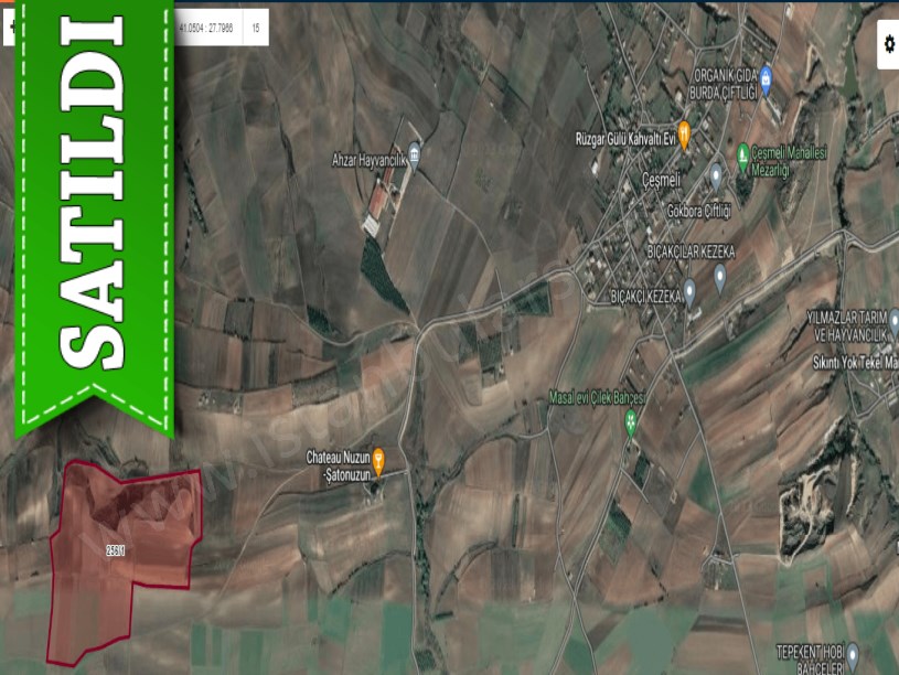 Tekirdağ Marmaraereğli Çeşmeli Mah Satılık Arsa , 237 M2 Yolu Var Hisseli 