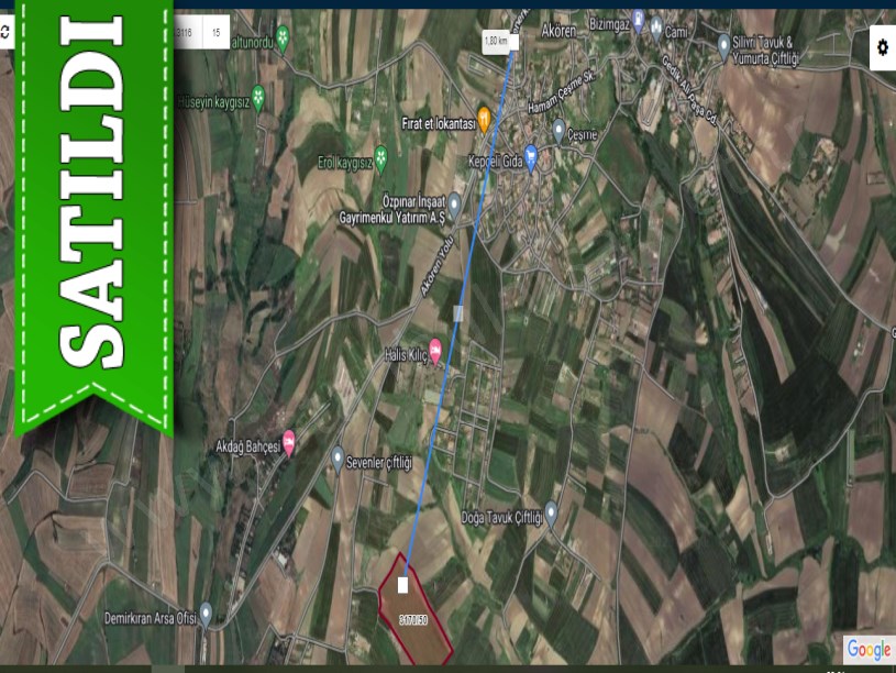 Silivri Akörende Satılık Arsa , 500 M2 Evlere Yakın Yolu Var