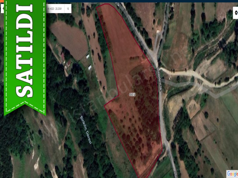 Çatalca Binkılıçta Satılık Arsa , 423 m2 Çaplı Etrafı Çevrili 