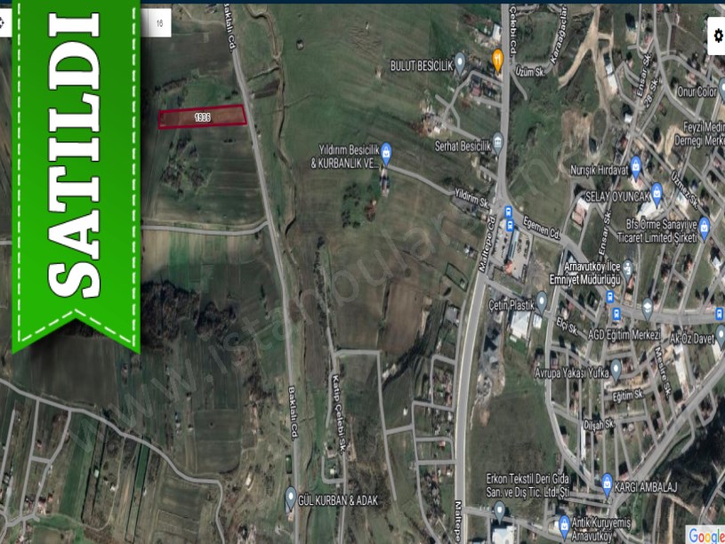 Arnavutköy Haraççıda Satılık Arsa , 205 m2 Cadde Cephe Hisseli 