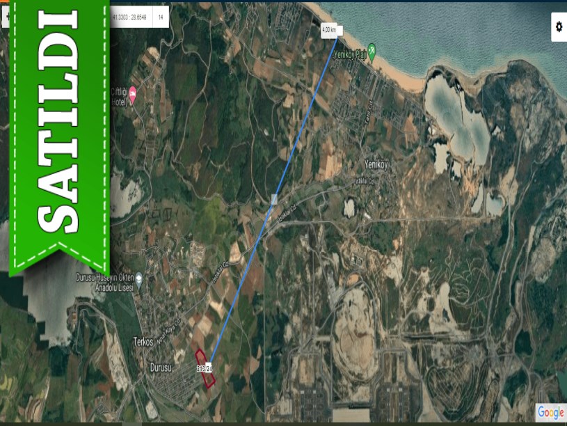 Arnavutköy Yeniköyde Satılık Arsa , 2,375 M2 Merkezde Evlerin Yakını 