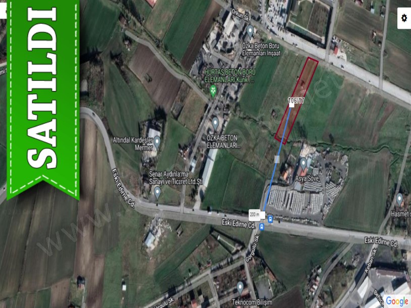 Arnavutköy Çilingirde Satılık Arsa ,  244 M2 Yola Cephe  Tüvtürk Karşısı 