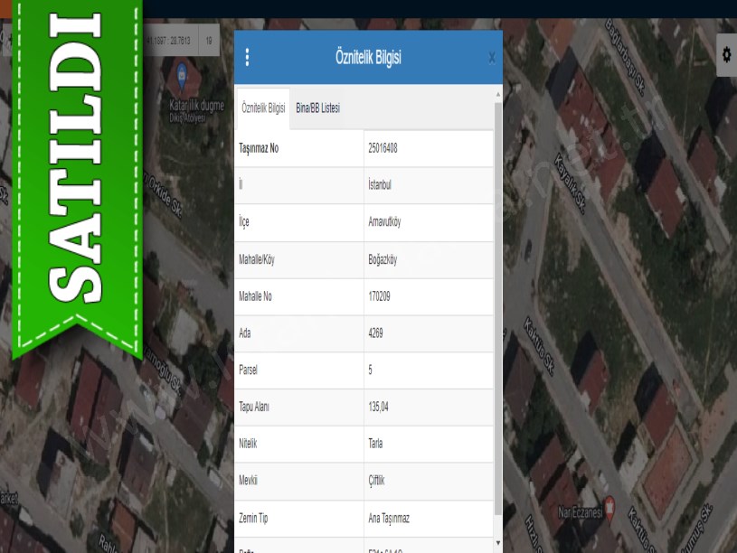 Arnavutköy Boğazköyde Satılık Arsa ,136 M2 4 Kat İmarlı Müstakil  