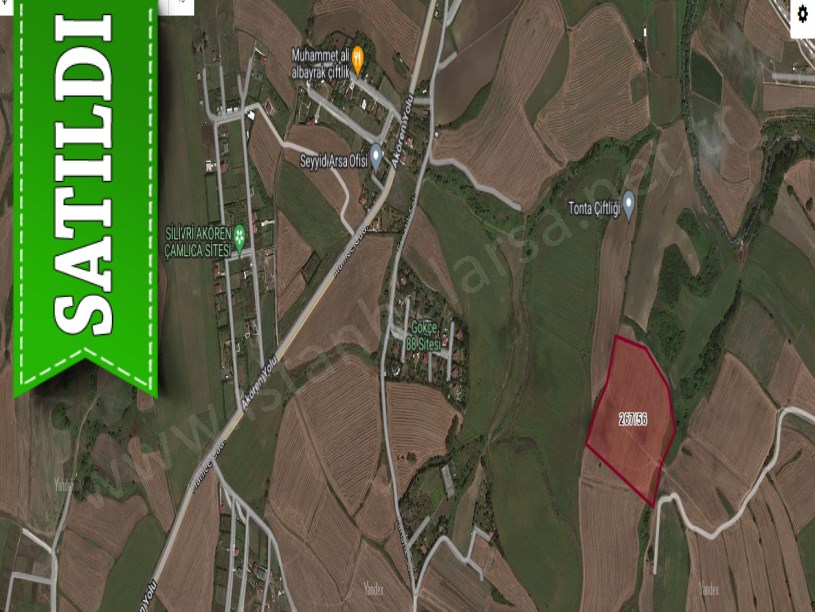 Çatalca Kabakçada Satılık Arsa , 500 m2 Yolu Var Hisseli Evlere Yakın