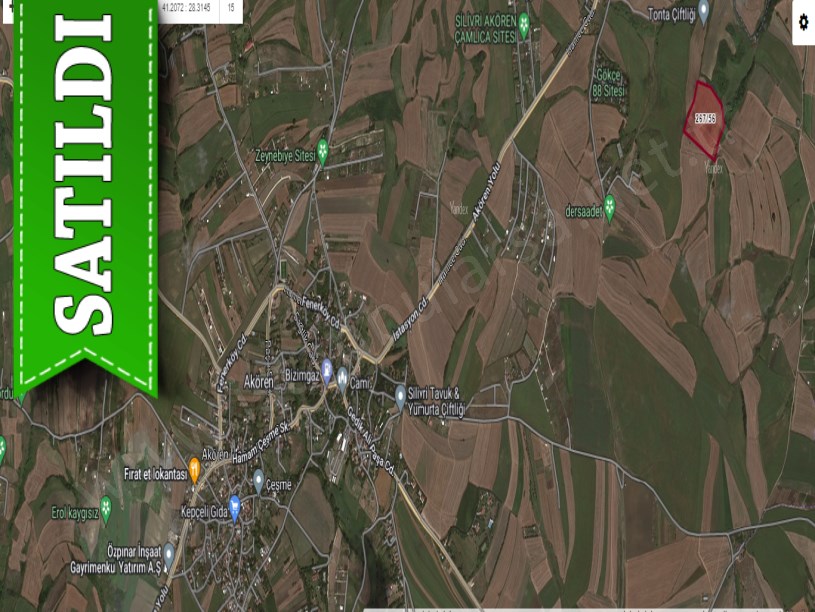 Çatalca Kabakçada Satılık Arsa , 500 m2 Yolu Var Hisseli Evlere Yakın