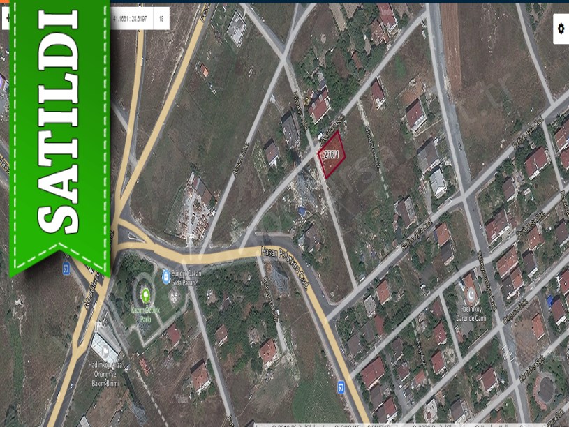 Arnavutköy Hadımköyde Satılık Arsa , 426 M2 3 Kat İmarlı Merkezde 