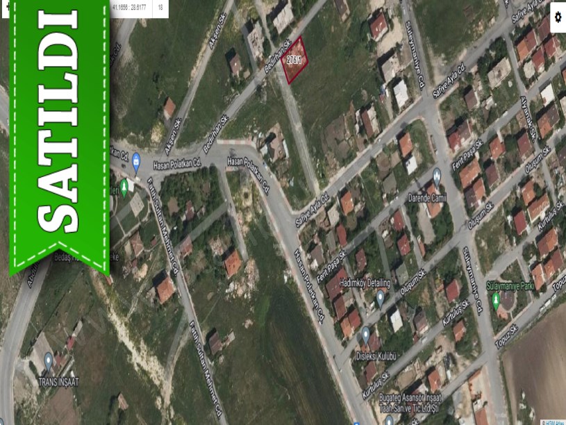 Arnavutköy Hadımköyde Satılık Arsa , 426 M2 3 Kat İmarlı Merkezde 