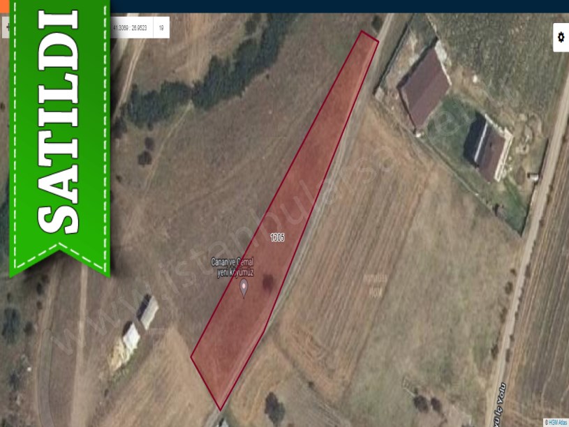 Tekirdağ Hayrabolu Danişmentte Satılık Arsa , 560 m2 Merkezde Hisseli