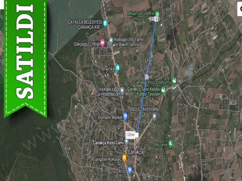 Çatalca Çanakçada Satılık Arsa , 983 m2 Müstakil Evlerin Yakını 