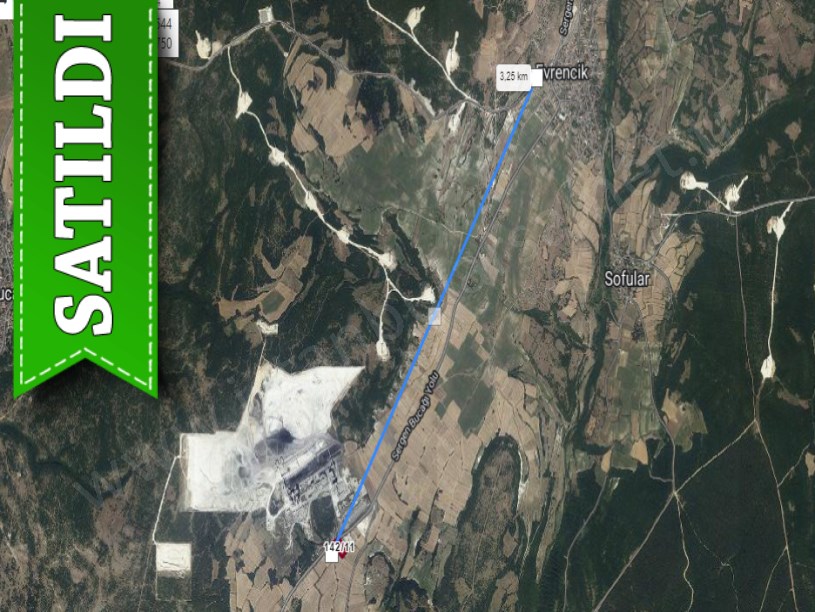 Kırklareli Vize Evrencikte Satılık Arsa , 327 m2 Çaplı Yola Cephe 