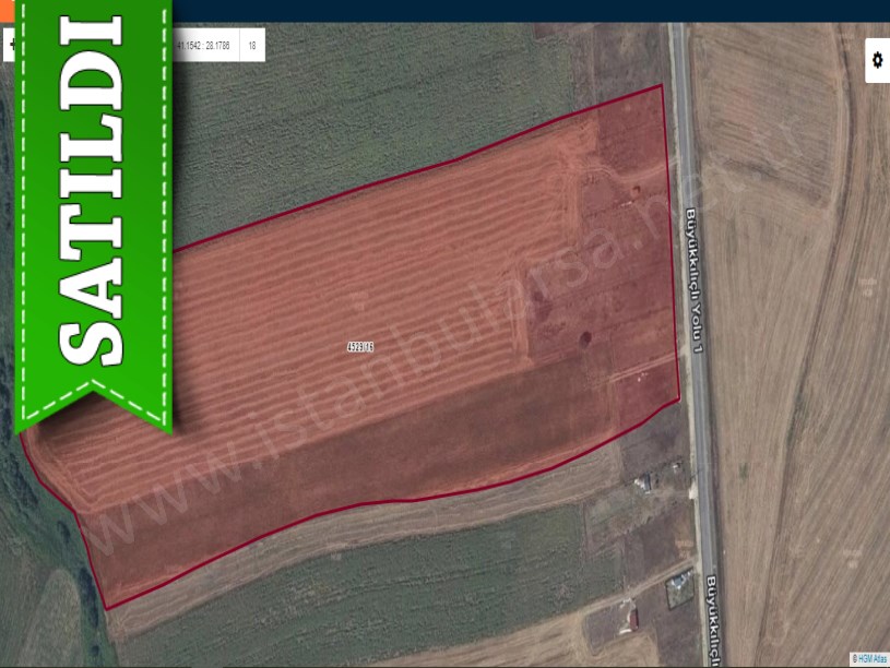 Silivri Büyükkılıçta Satılık Arsa , 500 m2 Asfalt Caddeye Cephe 