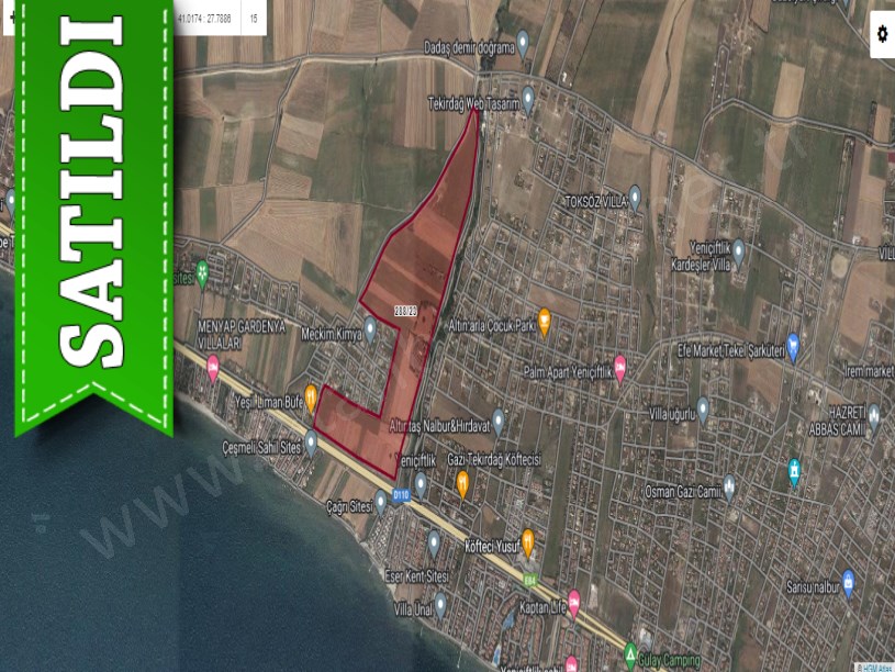 Tekirdağ Marmaraereğli Çeşmeli Mah Satılık Arsa , 400 m2 Denize Yakın Hisseli 