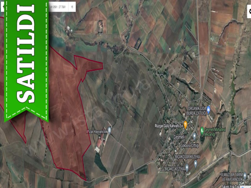 Tekirdağ Marmaraereğli Çeşmeli Mah Satılık Arsa , 1005  M2 Yolu Var