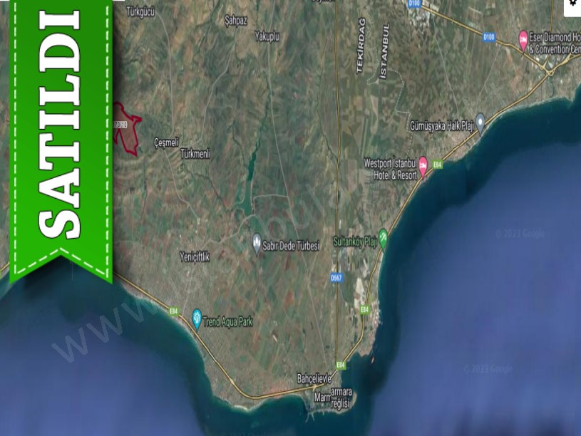 Tekirdağ Marmaraereğli Çeşmeli Mah Satılık Arsa , 1005  M2 Yolu Var