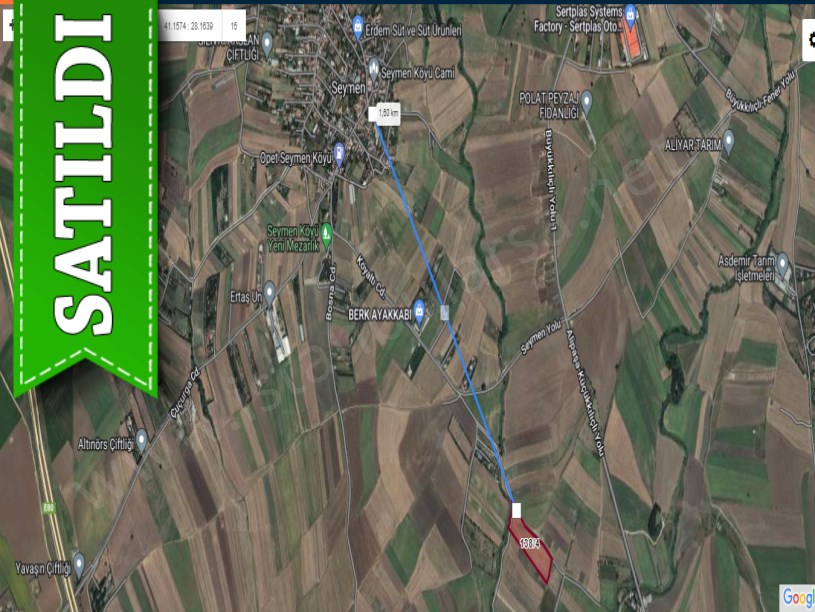 Silivri Seymende Satılık Arsa , 1,311 m2 Evlerin Yakını Yolu Var