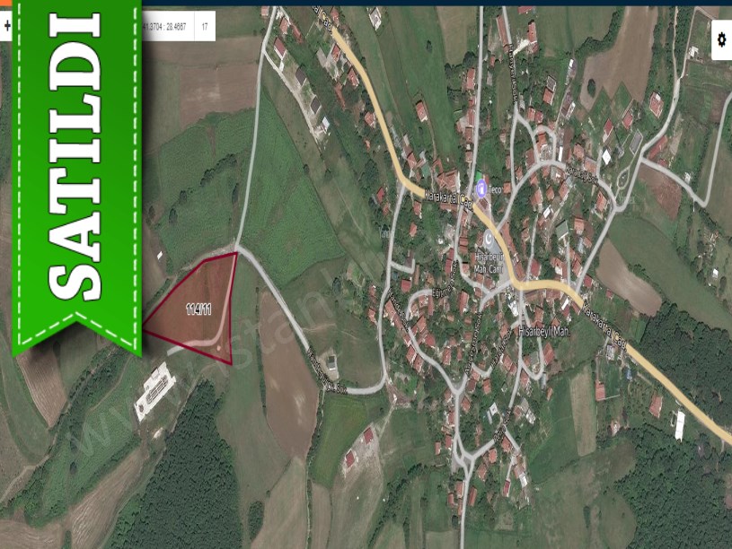 Çatalca Hisarbeylide Satılık Arsa , 547 m2 Çaplı Yolu Var Evlere Yakın