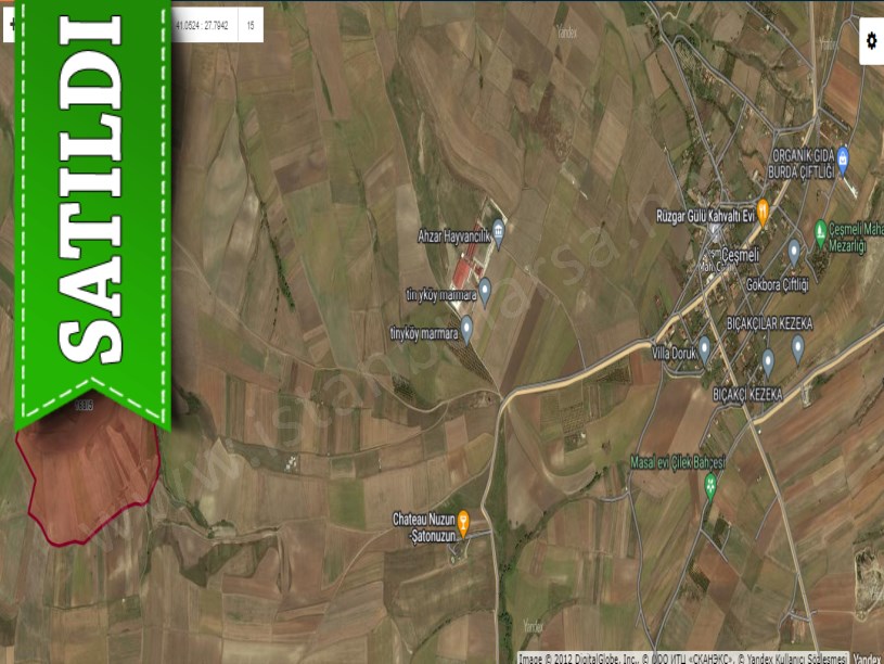 Tekirdağ Marmaraereğli Çeşmeli Mah Satılık Arsa , 398 M2 Yolu Var Hisseli